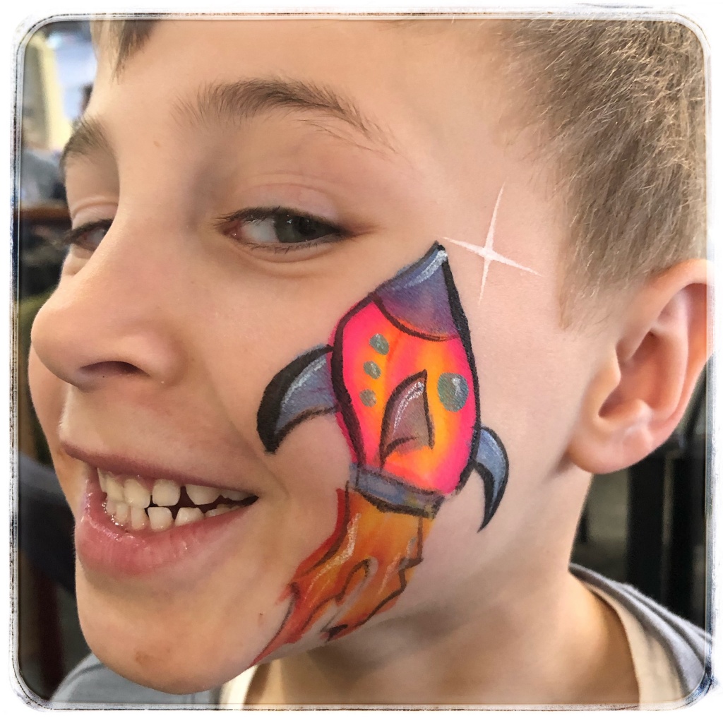 rocketship face paint tauranga