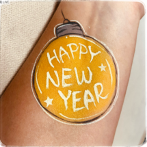 Happy new year ornament painting