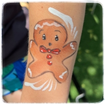 Gingerbread man arm painting