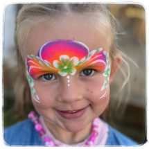 flower crown face painting Tauranga on a party